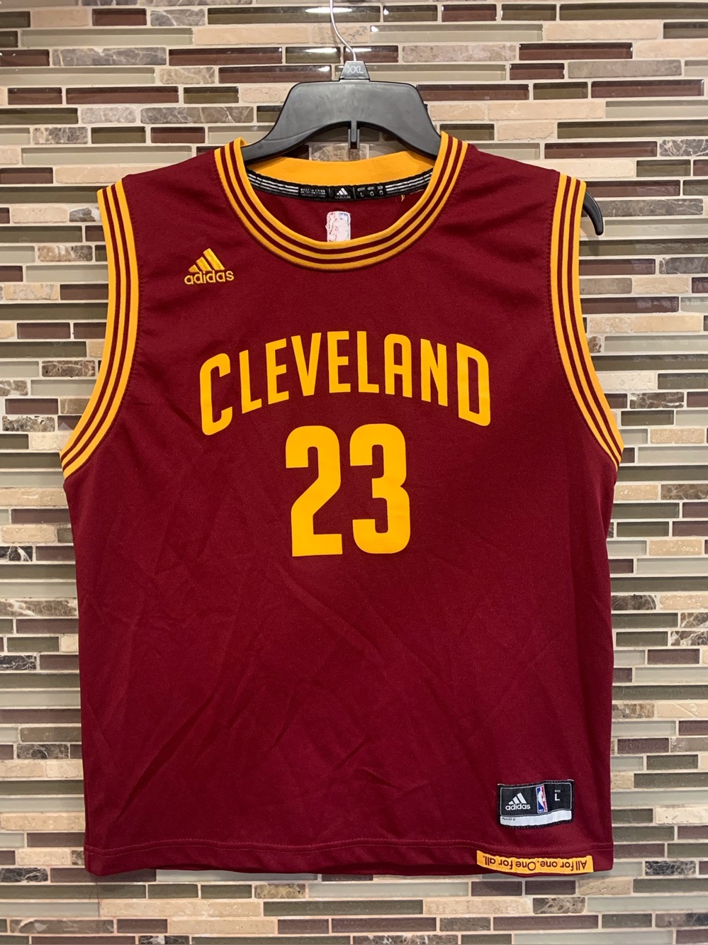 LeBron James Cleveland Cavaliers ‘All for One” #23 Jersey Adidas NBA Youth L